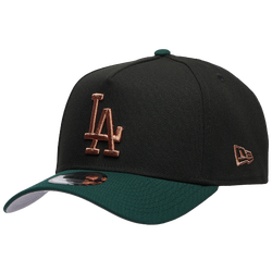 Men's - New Era Dodgers 9FORTY A-Frame Metallic Cap - Black/Green
