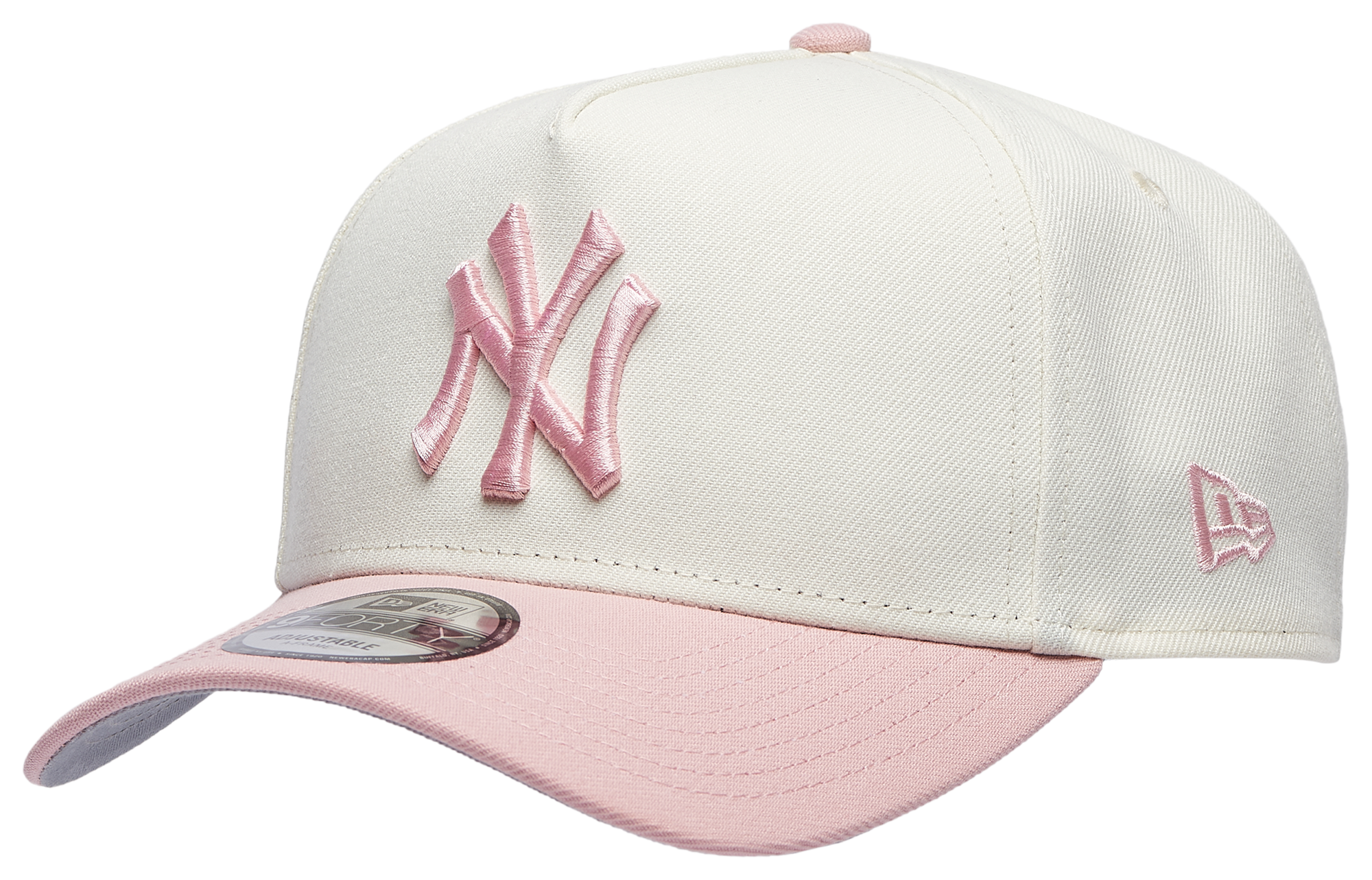 New Era 9FORTY ピンク ホワイト キャップ New Era Yankees 9FORTY A-Frame Cap - Adult | Champs Sports