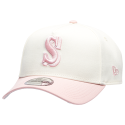 Adult - New Era Mariners 9FORTY A-Frame Cap - Chrome/Pink Rouge