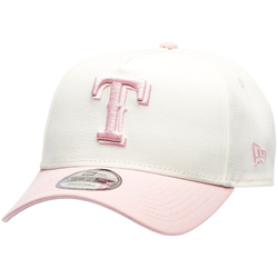 Adult - New Era Rangers 9FORTY A-Frame Cap - Chrome/Pink Rouge