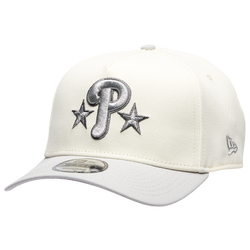 Men's - New Era Phillies 9FORTY A-Frame Metallic Cap - Chrome/Silver