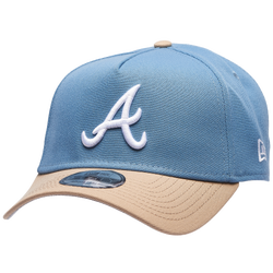 Adult - New Era Braves 9FORTY A-Frame Cap - Faded Blue/Caramel