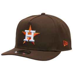Men's - New Era Houston Astros 60th 9FIFTY A-Frame Curve Cap - Walnut/Orange