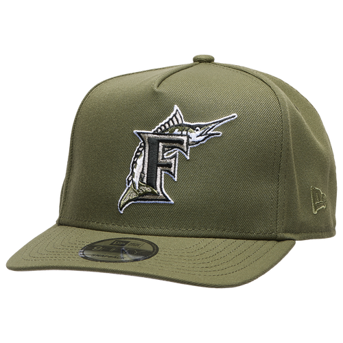MENS - New Era Marlins 950AF 10th Anniversary Curve Cap - Olive