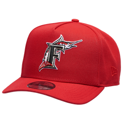 Men's - New Era Marlins 950AF 25th Anniversary WS Curve Cap - Red/Red