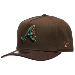 Men's - New Era Braves 9FIFTY A-Frame Curve 30th Cap - Burnt Wood/Dark Green