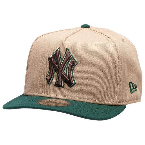  - New Era Yankees 9FIFTY A-Frame Curve 09 World Series Cap - Camel/Dark Green