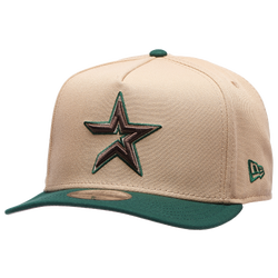 Men's - New Era Astros 9FIFTY A-Frame Curve ING Cap - Dark Green/Camel