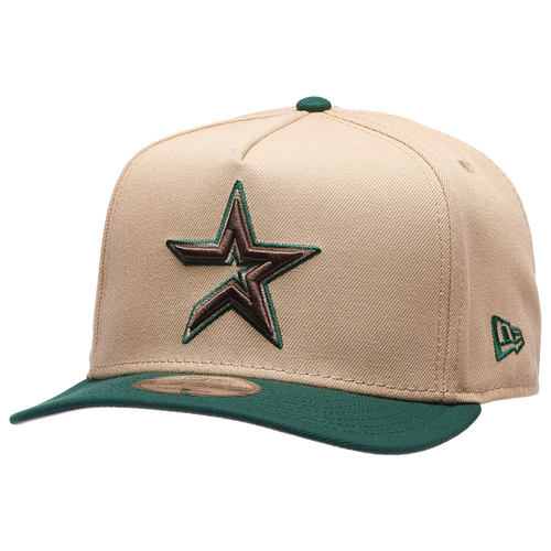 MENS - New Era Astros 9FIFTY A-Frame Curve ING Cap - Dark Green/Camel