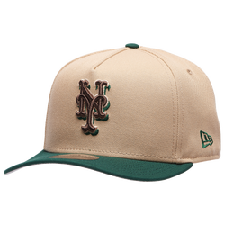 Men's - New Era Mets 9FIFTY A-Frame Curve 25th Cap - Camel/Dark Green