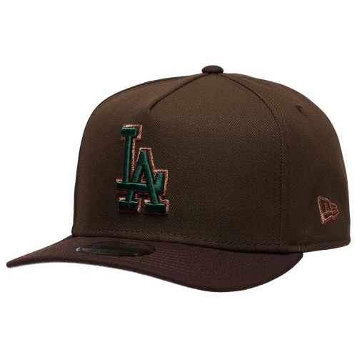  - New Era Dodgers 9FIFTY A-Frame Curve 40th Cap - Burnt Wood/Green
