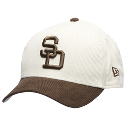 Adult - New Era Padres 940 A Frame Cordory Cap - Brown/White