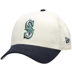 Adult - New Era Mariners 940 A Frame Corduroy Cap - White/Navy