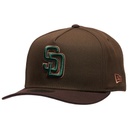 Men's - New Era Padres 9FIFTY A-Frame Curve Cap - Burnt Wood/Green
