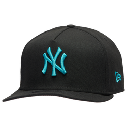 Men's - New Era Yankees 9FIFTY A-Frame Curve 78 World Series Cap - Black/Teal
