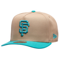 Men's - New Era Giants 9FIFTY A-Frame Curve 25th Cap - Camel/Teal