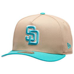 Men's - New Era Padres 9FIFTY A-Frame Curve 50th Cap - Camel/Teal