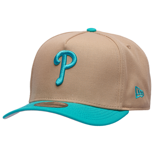  - New Era Phillies 9FIFTY A-Frame Curve 100 Years Cap - Teal/Camel