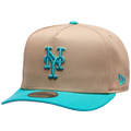 New Era Mets 9FIFTY A-Frame Curve 40th Cap - New Era Camel/Teal
