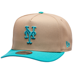 Men's - New Era Mets 9FIFTY A-Frame Curve 40th Cap - Camel/Teal