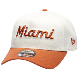 Adult - New Era Marlins 940 A Frame Cap - Orange/White