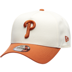 Adult - New Era Phillies 940 A Frame Cap - White/Orange