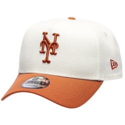 Adult - New Era Mets 940 A Frame Cap - White/Orange