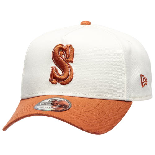 New Era Womens Seattle Mariners Marlins 940 A Frame Cap - Adult - White / Orange
