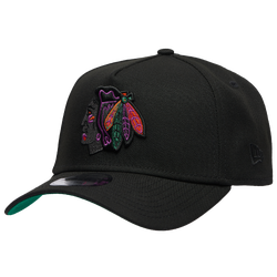 Adult - New Era Blackhawks 940AF Neon Pop Cap - Black