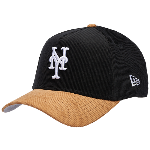 New Era Womens New York Mets Mets 940AF Cord Cap - Adult - Black / Tan
