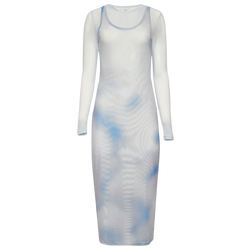 Women's - Cozi Long Sleeve Layered Mesh Midi Dress - 