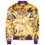 Pro Standard Lakers Satin All Over Print Jacket - Men's Yellow/Purple