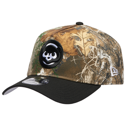 New Era Womens Chicago Cubs Cubs 940 A-Frame RealTree Cap - Adult - Camo / Black