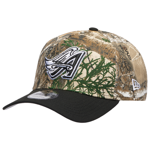 New Era Womens Los Angeles Angels Angels 940 A-Frame RealTree Cap - Adult - Black / Camo