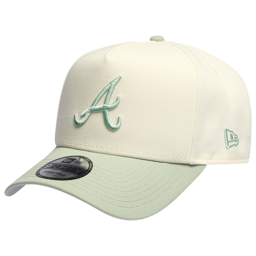 New Era Atlanta Braves Braves 940 A-Frame Cap - Adult - Chrome / Green