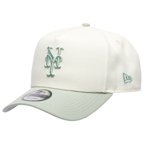 New Era Womens New York Mets 9FORTY A-Frame Custom Cap - Adult - Green / Chrome