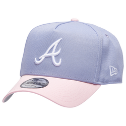 Adult - New Era Braves 940 A-Frame Cap - Purple/Pink