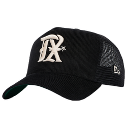 Adult - New Era Rangers 9FORTY Cord Trucker Cap - Black/Black