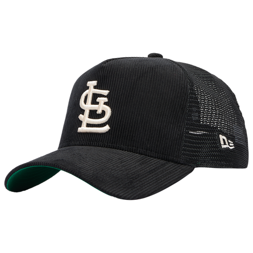 New Era Womens Cardinals 940 A-Frame Cord Trucker Cap - Adult - Black