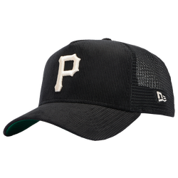 Adult - New Era Pirates 940 A-Frame Cord Trucker Cap - Black