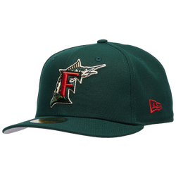 Men's - New Era Marlins 5950PC 03 World Series Champ Cap - Multi/Dark Green