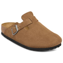 Men's - Birkenstock Boston Suede Clogs  - Dark Tea