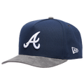 New Era Braves 950 A-Frame Curve 40TH Cap - New Era Gray Suede/Oceanside Blue