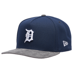Men's - New Era Tigers 9FIFTY A-Frame Curve WS Champs Cap - Gray Suede/Oceanside Blue
