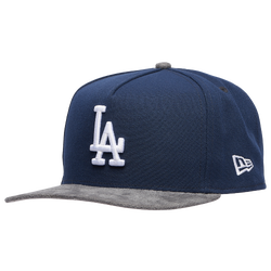 Men's - New Era Dodgers 9FIFTY A-Frame Curve 25 WS Champs Cap - Gray Suede/Oceanside Blue