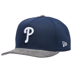 Men's - New Era Phillies 950 A-Frame Curve 20TH Cap - Oceanside Blue/Gray Suede