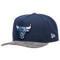 New Era Bulls 950 A-Frame Curve 91F Cap - New Era Oceanside Blue/Gray Suede
