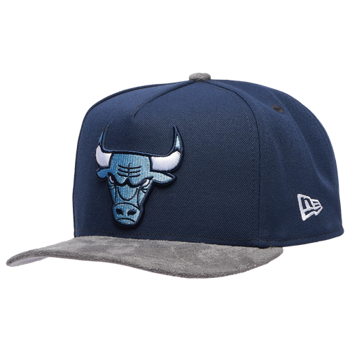  - New Era Bulls 950 A-Frame Curve 91F Cap - Oceanside Blue/Gray Suede