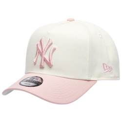 Youth - New Era Yankees 9FORTY A-Frame 96 World Series Cap - Chrome/Pink Rouge