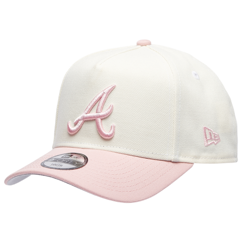 Youth New Era Braves 9FORTY A-Frame Cap - Youth Chrome/Black